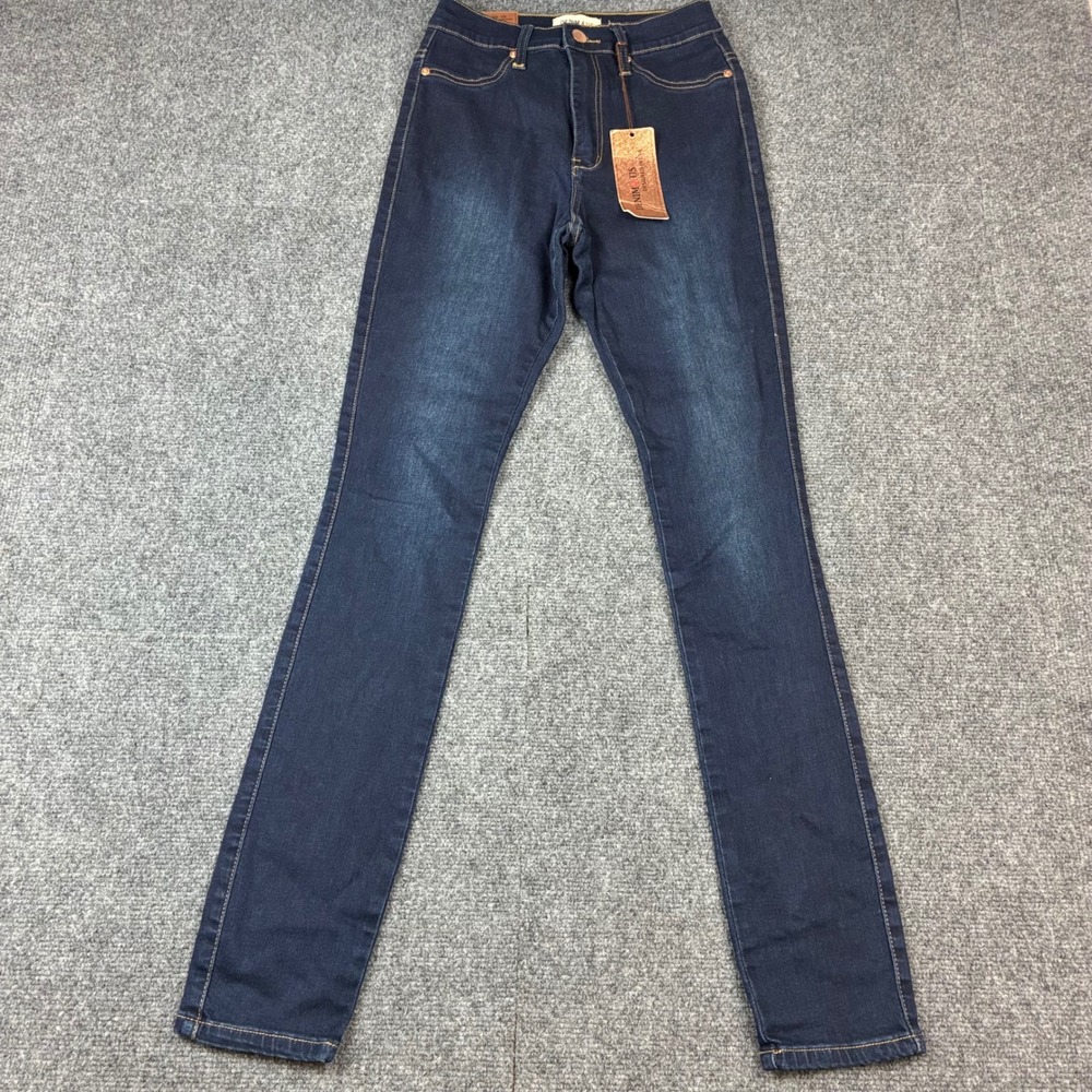VTG Denim 4 US Womens Size 7 26x32  High Rise Skinny Jeans Dark Wash